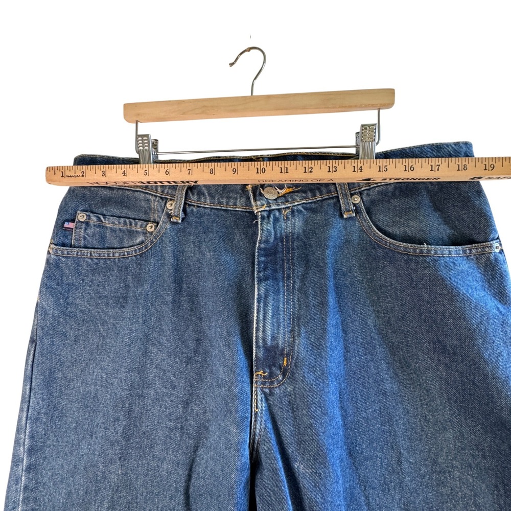 Vtg Polo Jeans Ralph Lauren Mens Relaxed Denim Blue Medium Wash 38x32 90s Y2K - Picture 6 of 12